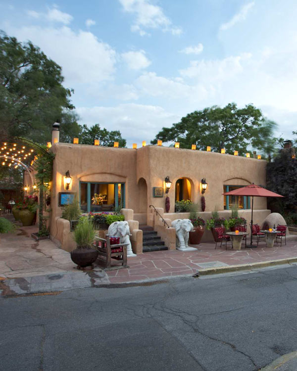 Copyright by The Inn of the Five Graces | Silk Road Luxury Retreat Santa Fe, New Mexico. Relais & Châteaux boutique hotel in historic Santa Fe adobe buildings. Silk Road spa, Tibetan Buddhist meditation, five senses philosophy.
